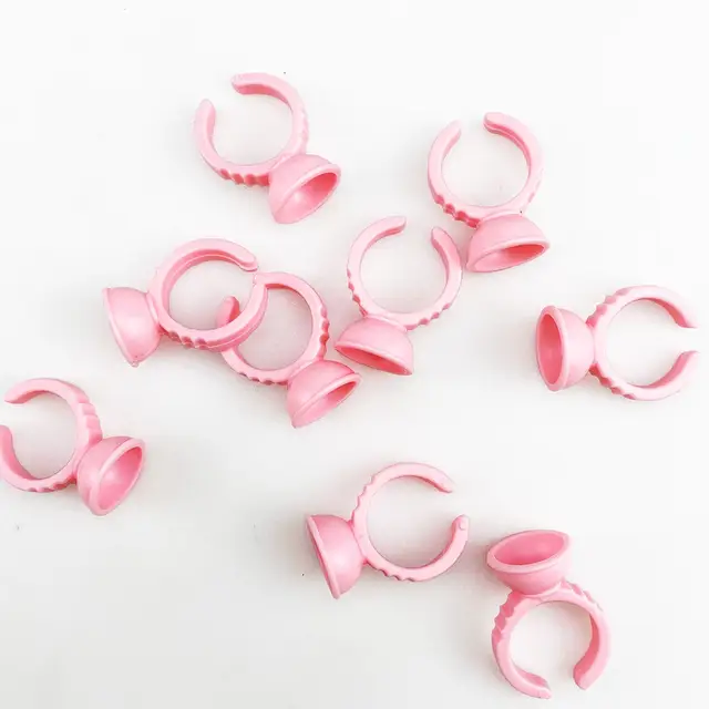 Lashes Glue Ring Cups - 100 pcs