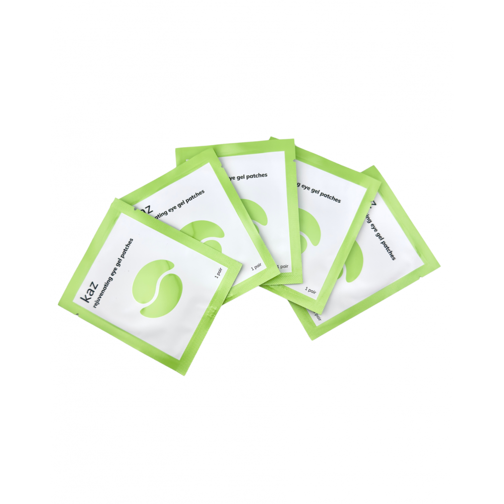 KAZ REJUVENATING EYE GEL PATCHES WITH CAFFEINE AND EXTENSIN, 5 PAIRS
