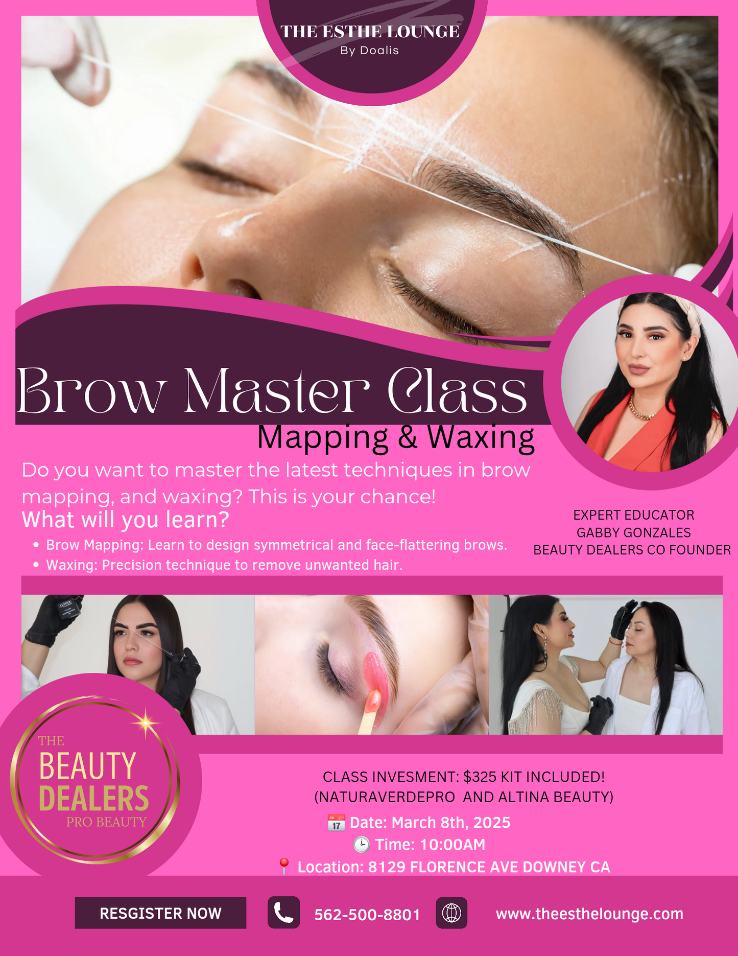 Brow Master Class - Mapping and Waxing Registration