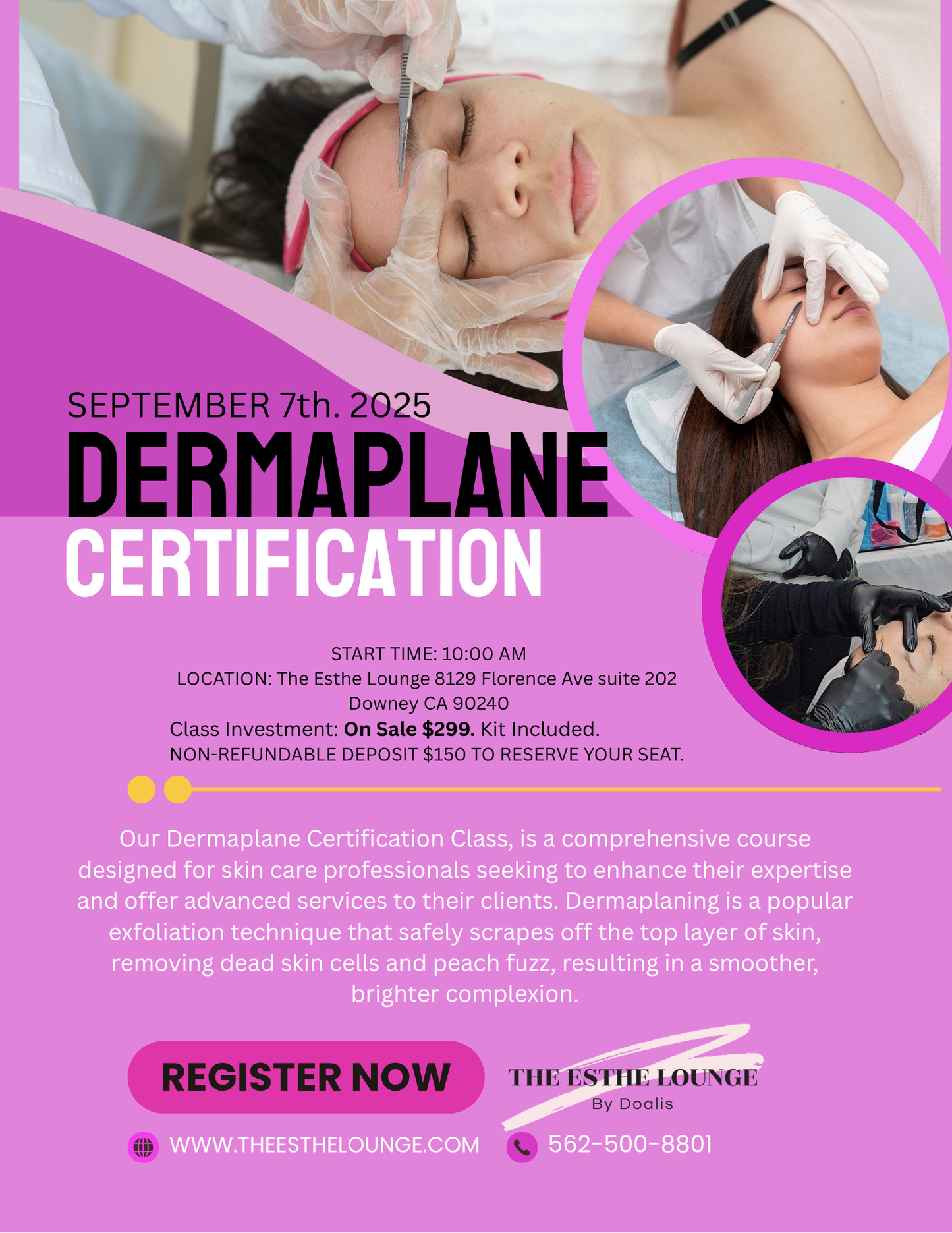 Dermaplane Certification Hands-on