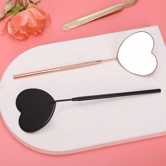 Heart Shaped Detachable Stainless Steel Eyelash Mirror XL
