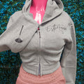"Esthetician- Skincare is Self Care" Crop Sweatshirt Set GREY