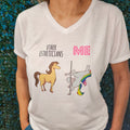 "OTHER ESTHES VS ME" WHITE V NECK