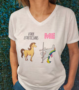 "OTHER ESTHES VS ME" WHITE V NECK