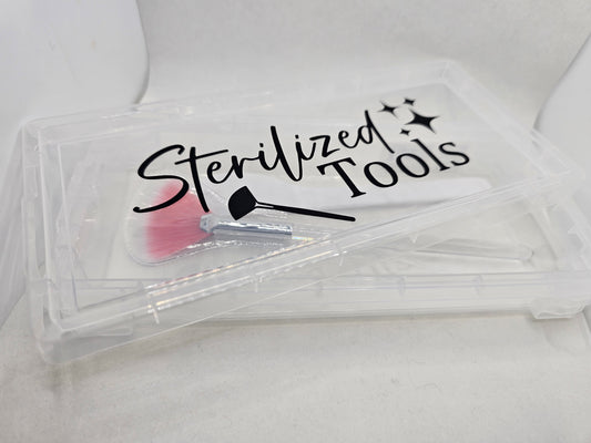 "Sterilized" Label Box Clear