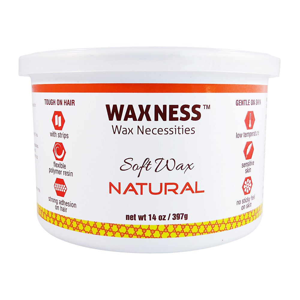 Natural (Smooth Amber) Soft Wax No Sticky Formula 14 OZ / 397 G