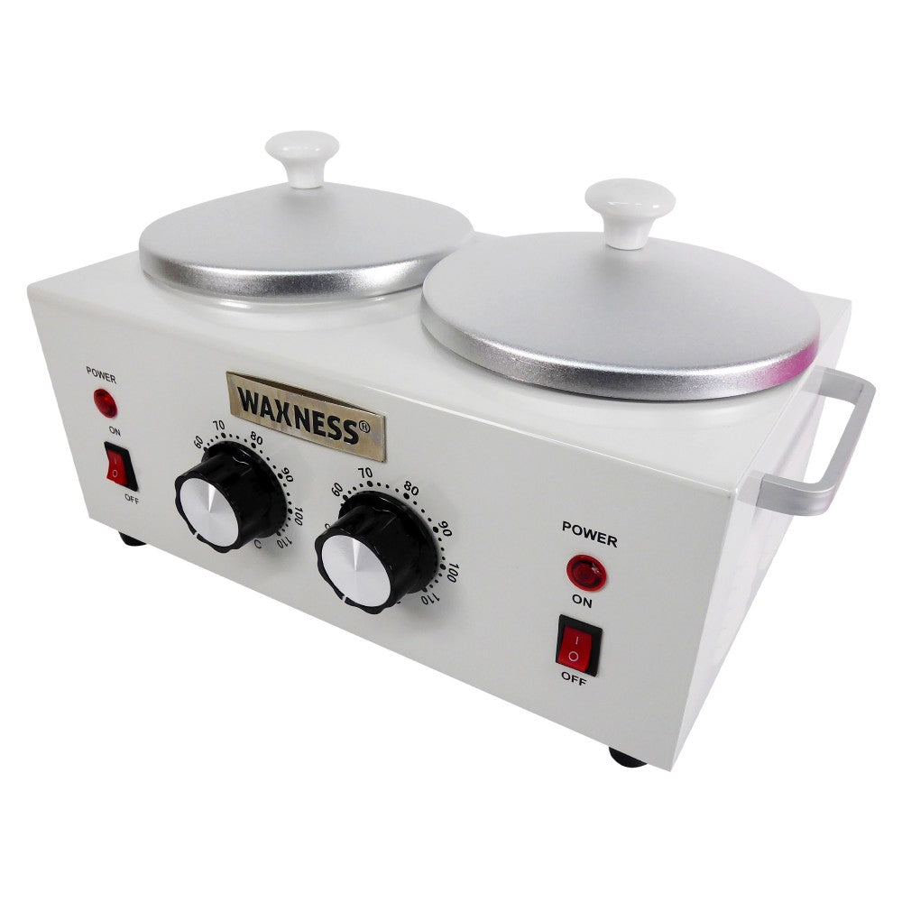 Professional Double Wax Heater WN-5002 E White Elite Series 2 X 1 LB, 2 YEARS WARRANTY