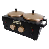 Professional Double Wax Heater WN-5002 E Black Elite Series 2 X 1 LB, 2 YEARS WARRANTY