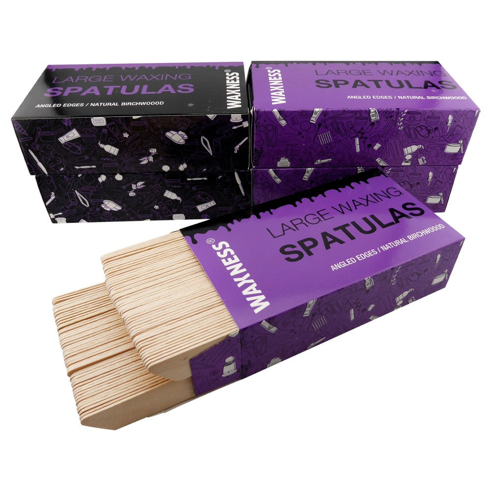 Body Waxing Wooden Angled Spatula Applicator 100pk pack of 5