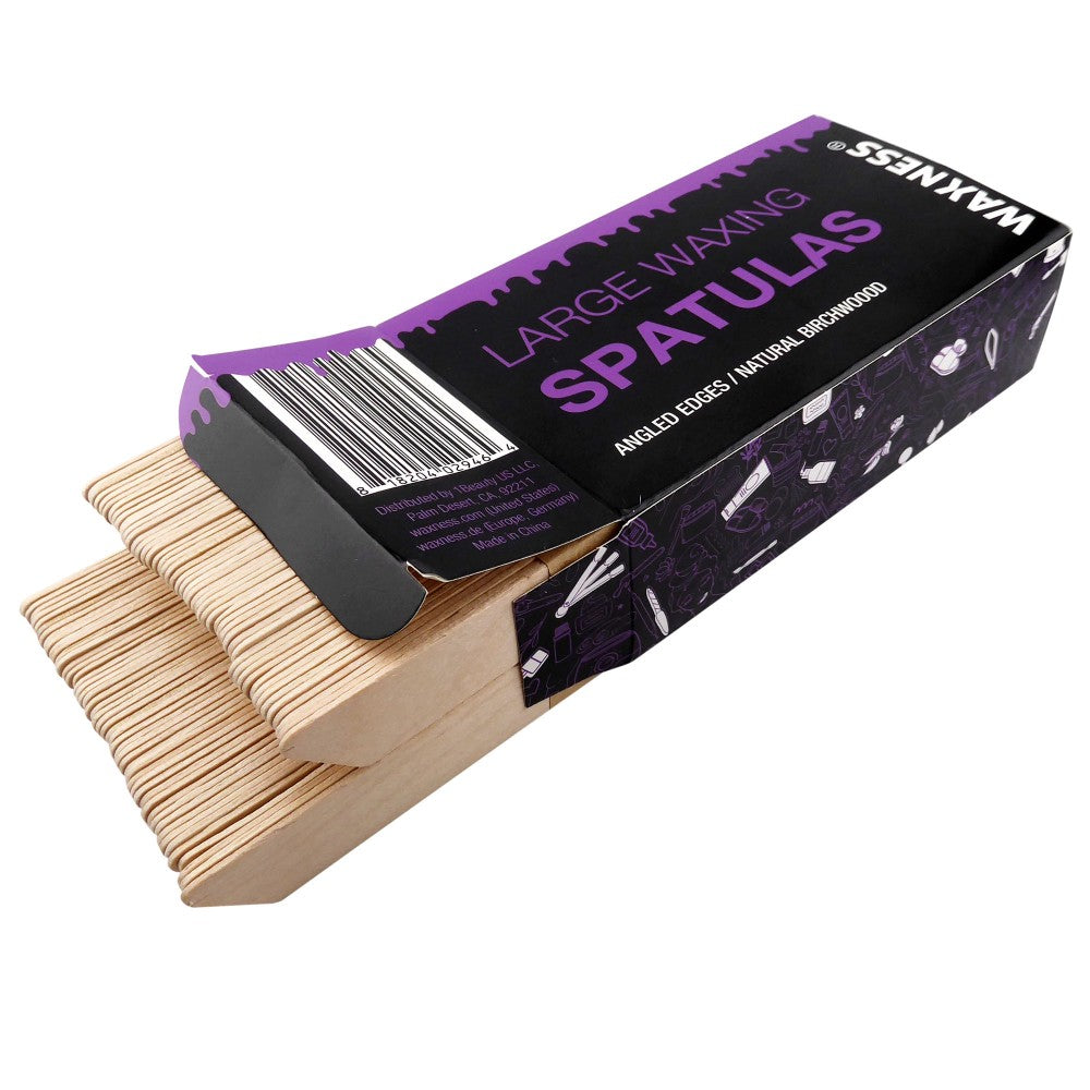 Body Waxing Wooden Angled Spatula Applicator 100pk