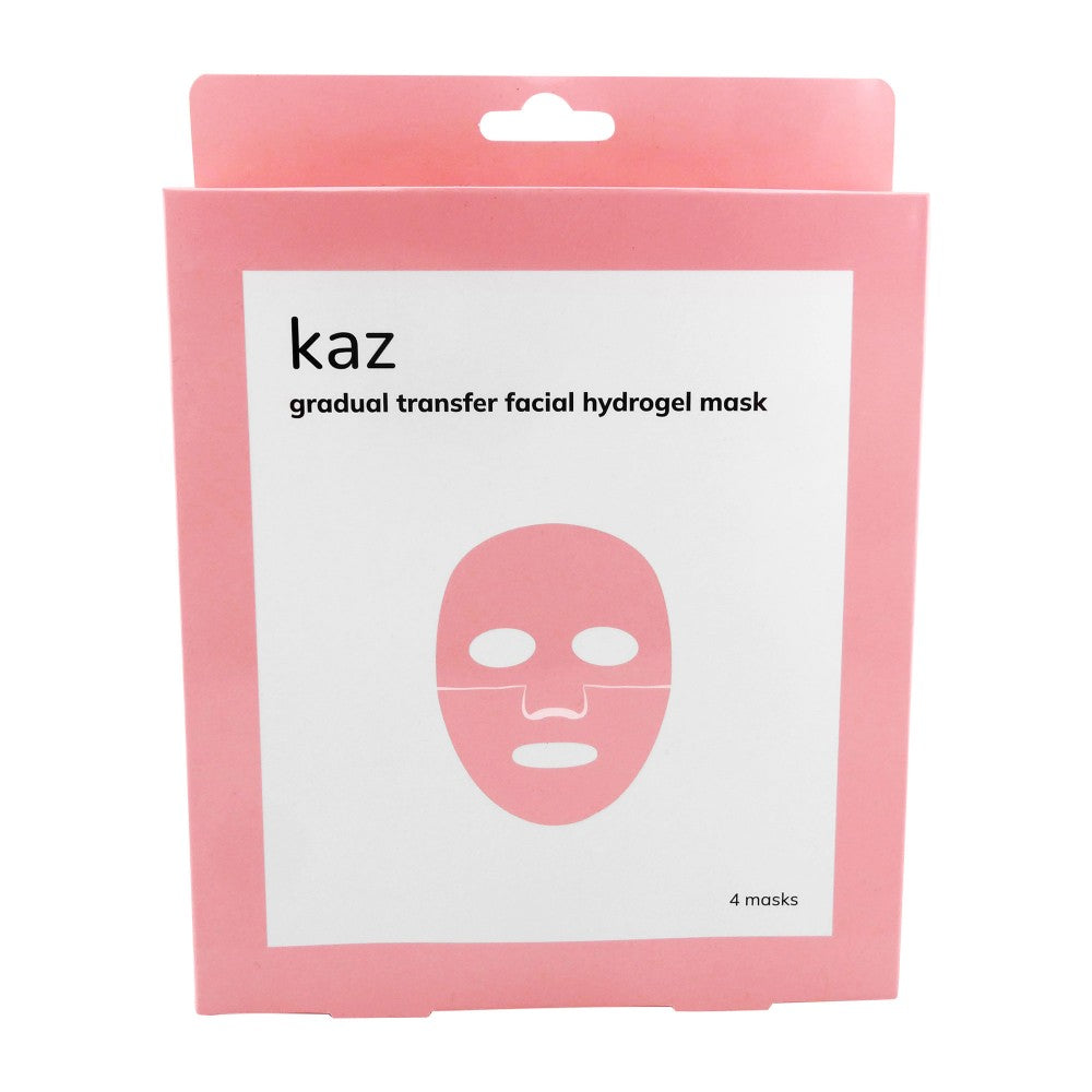 KAZ GRADUAL TRANSFER FACIAL HYDROGEL MASK 1.05 OZ / 30 G 4 PACK