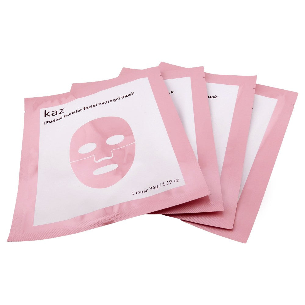 KAZ GRADUAL TRANSFER FACIAL HYDROGEL MASK 1.05 OZ / 30 G 4 PACK