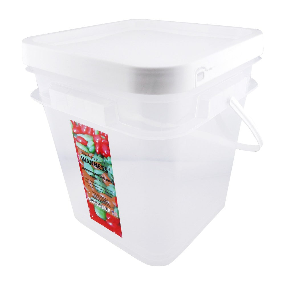 Waxness Clear Plastic Empty Container with Lid Holds 6 LB Wax Beads