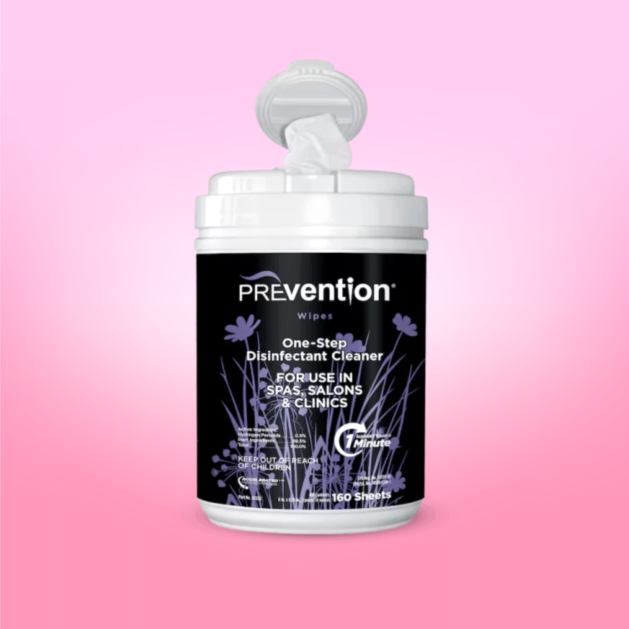 Prevention Wipes Canister- 160 Sheets