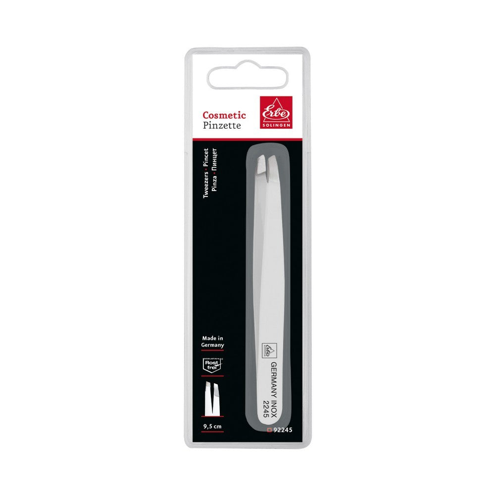 Erbe Solingen Tweezers Oblique 9 CM 3.5 IN- WHITE