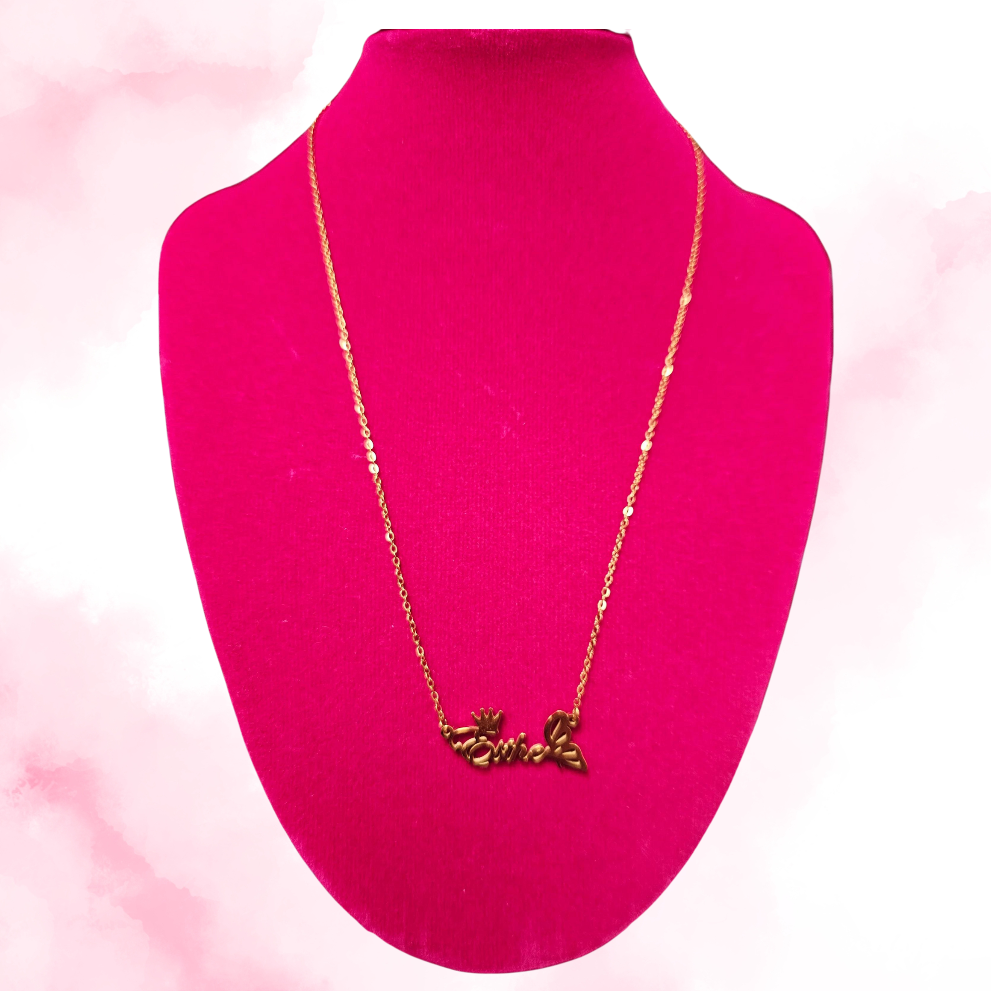 "Esthe" Gold Esthetician Butterly Necklace