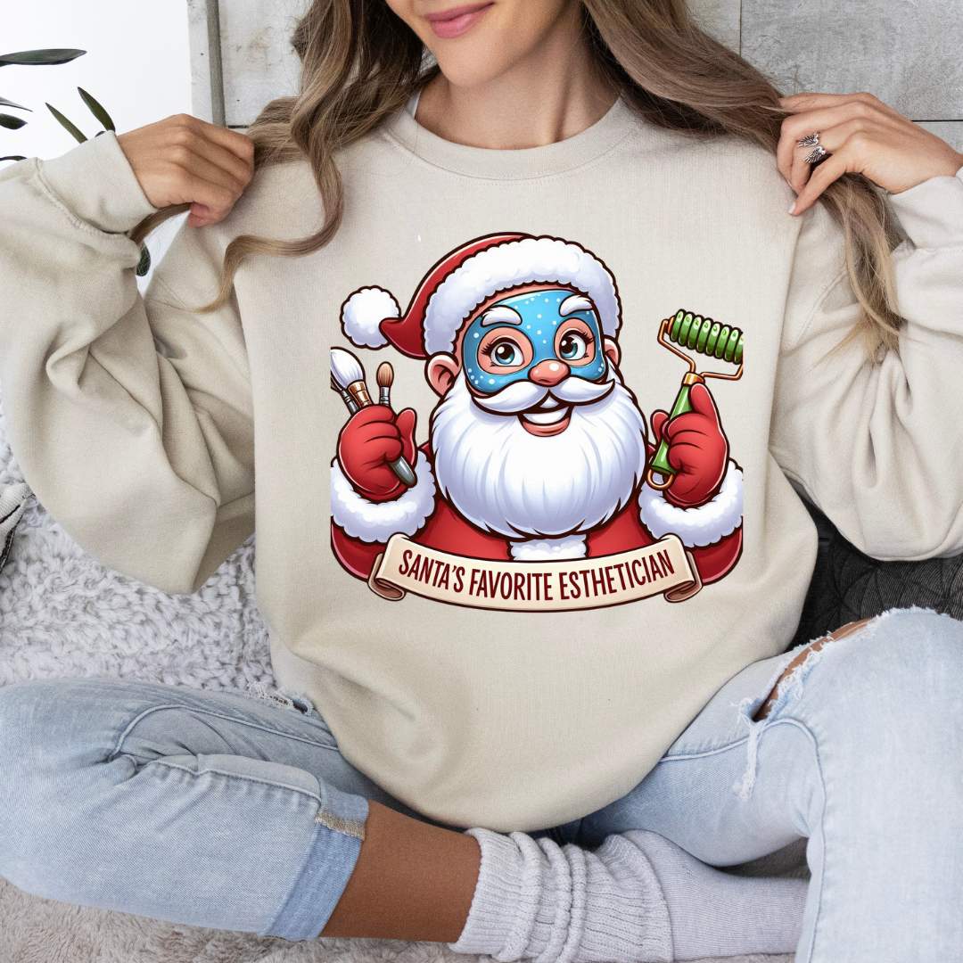 "Santa's Favorite Esthetician" Crewneck