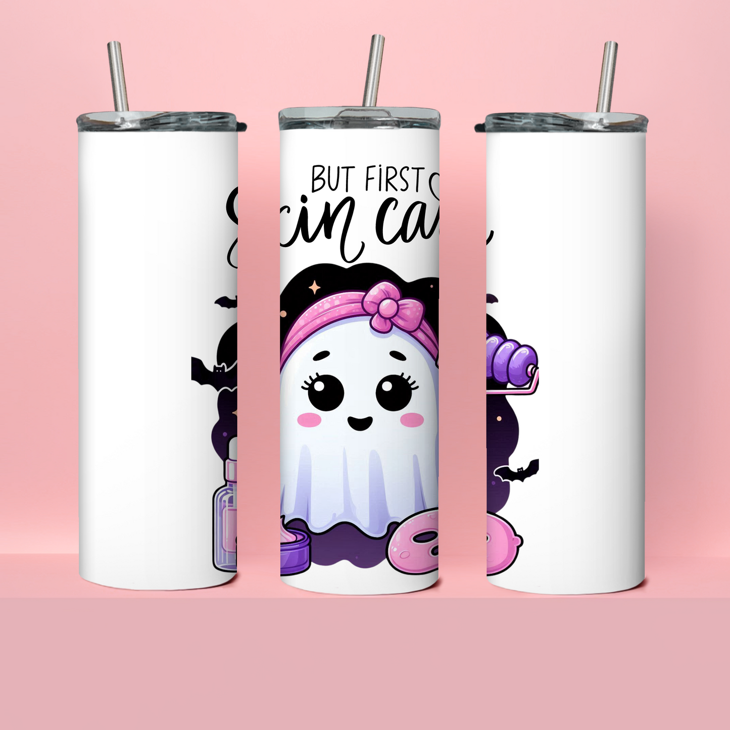 BUT FIRST SKINCARE GHOST - TUMBLER