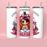 "Love, Strength & Selfcare" Esthetician Tumbler