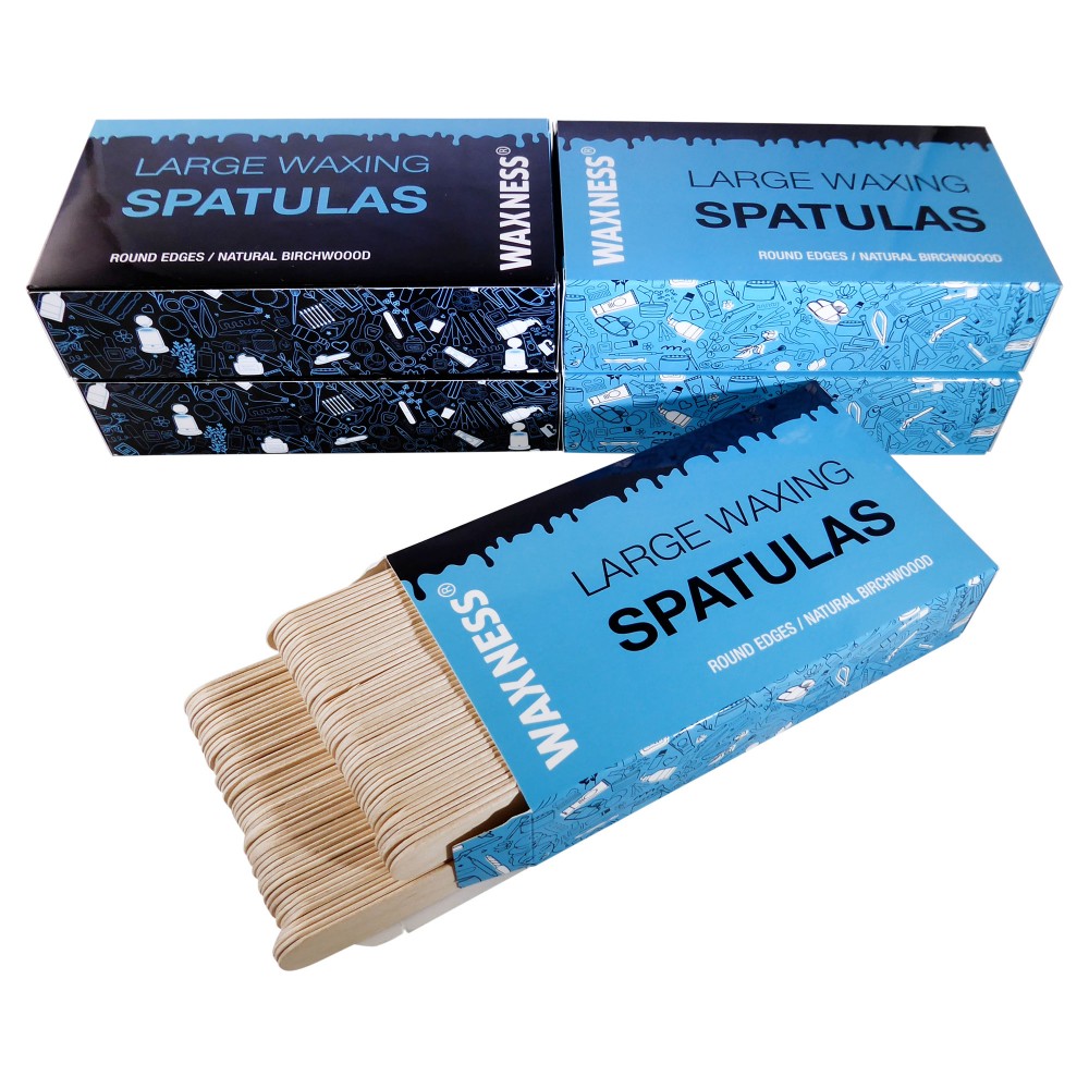 Body Waxing Wooden Spatula Applicators Round Edges 100 pcs X 5 pack