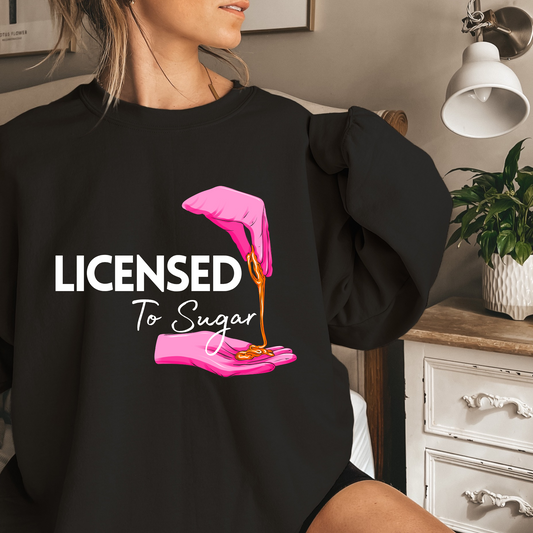 "LICENSED TO SUGAR" CREW NECK