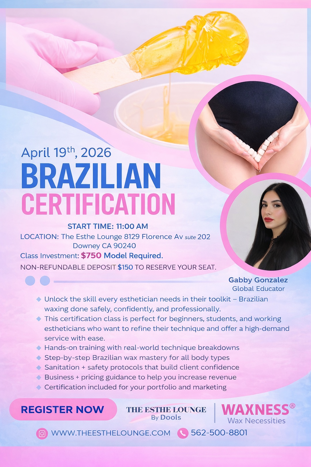 Brazilian Wax Certification Deposit Only