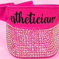 Esthetician Viser Rhinestone Pink