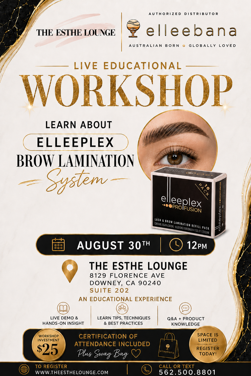 Elleebana Elleeplex Brow Lamination Workshop