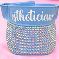 Esthetician Viser Rhinestone Blue