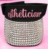 Esthetician Viser Rhinestone Black